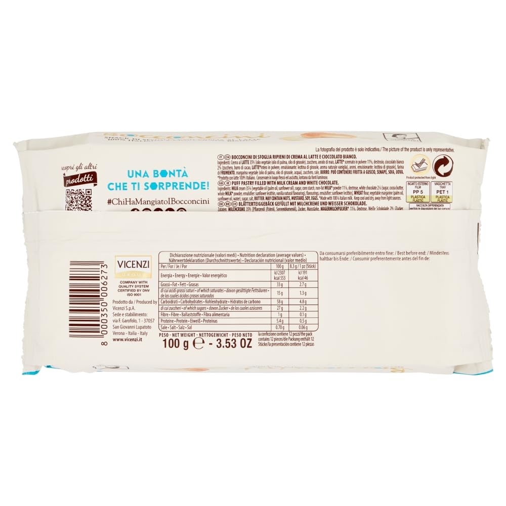 matilde-vicenzi-bocconcini-di-pasta-sfoglia-crema-latte-e-cioccolato-bianco-100g image 2