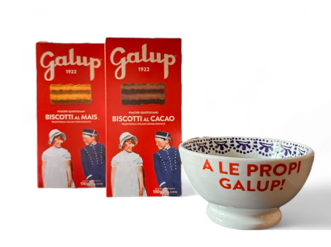 galup-duo-pack-biscotti-artigianali-mais-cacao-con-scodella-da-collezione image 1