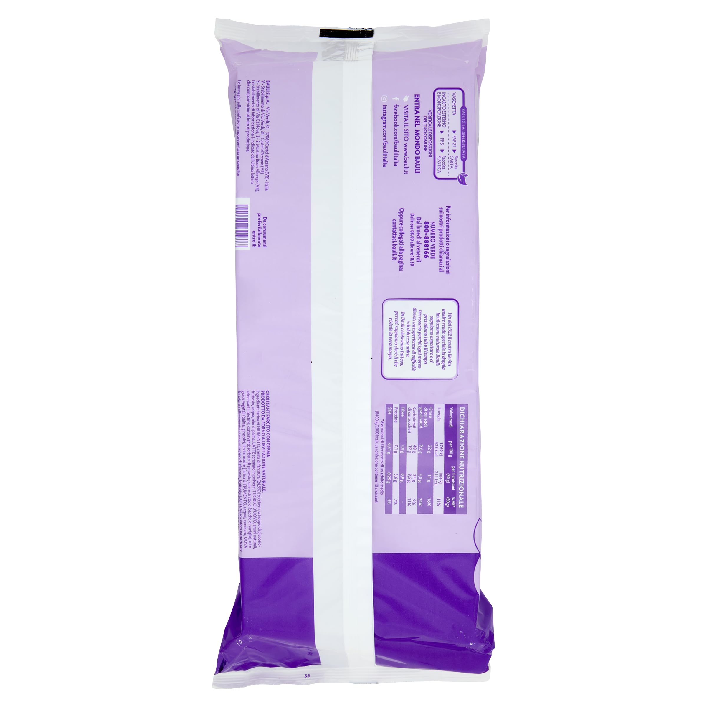 bauli-croissant-alla-crema-10-pezzi-500g image 2