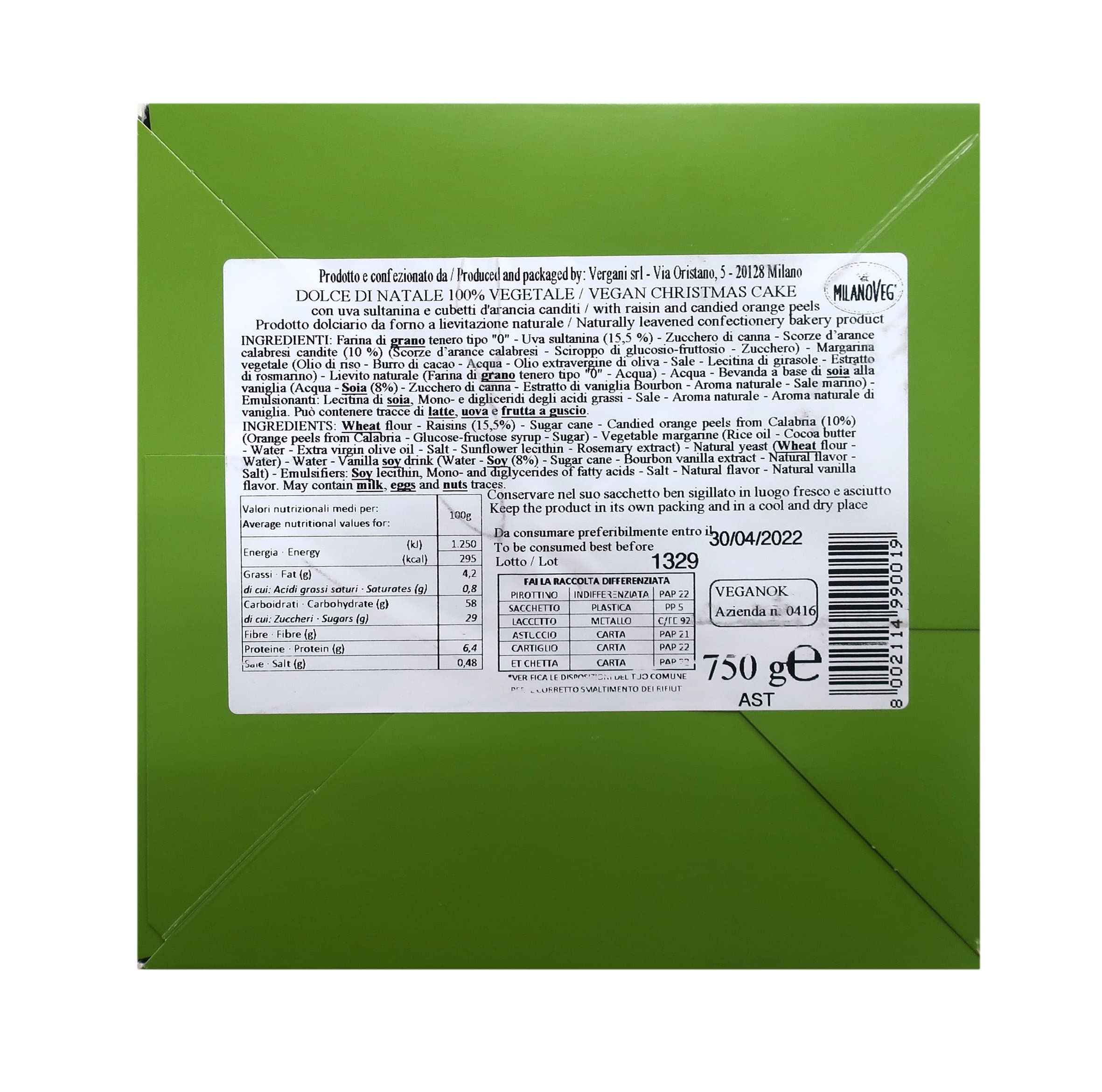 vergani-milanoveg-dolce-di-natale-vegano-750g image 2
