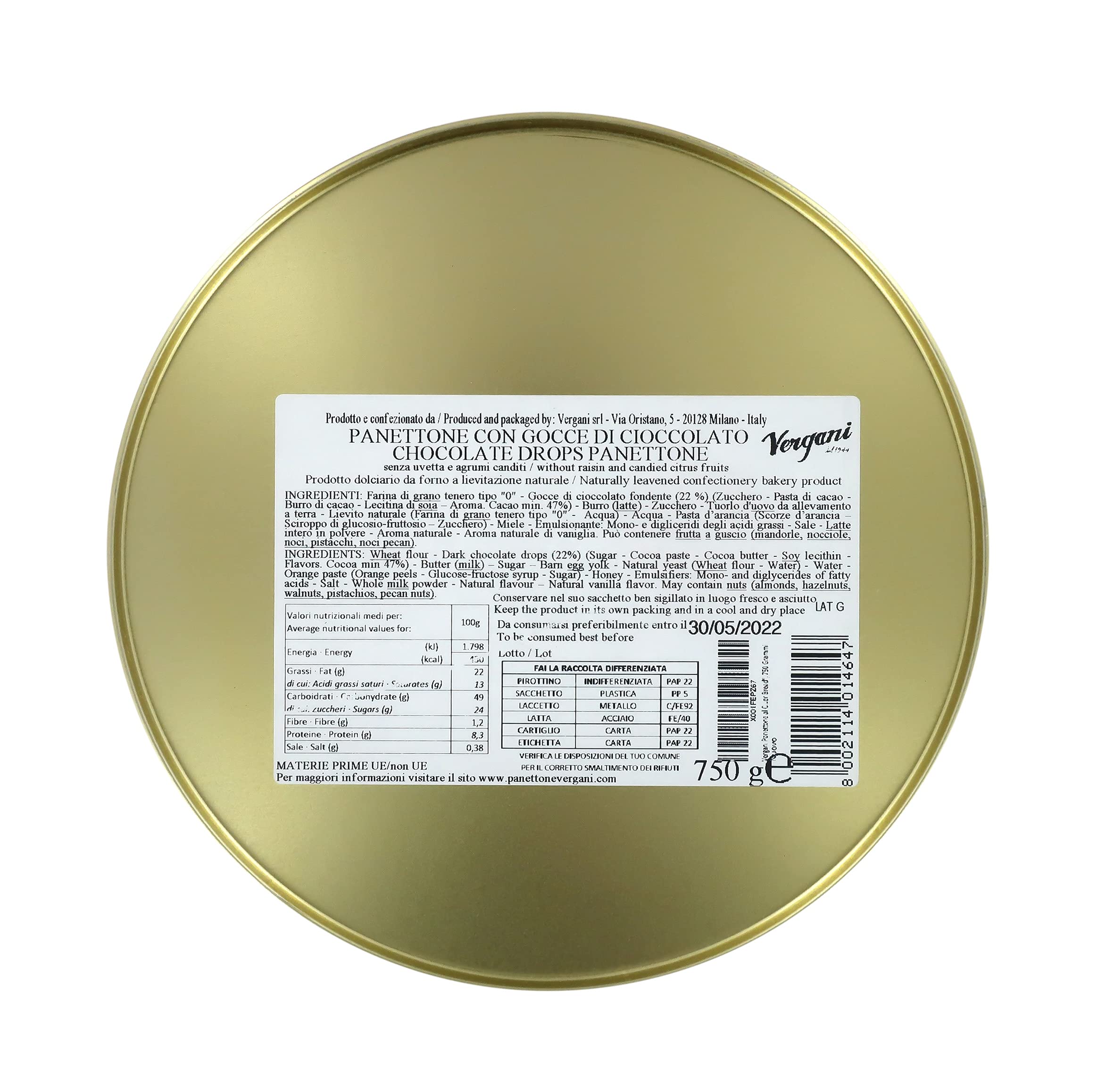 vergani-panettone-al-cioccolato-ginger-bread-in-latta-750g image 5