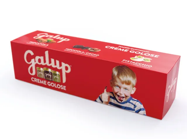 galup-le-creme-mini-240g-pistacchio-nocciola-e-cacao-3x80g image 1