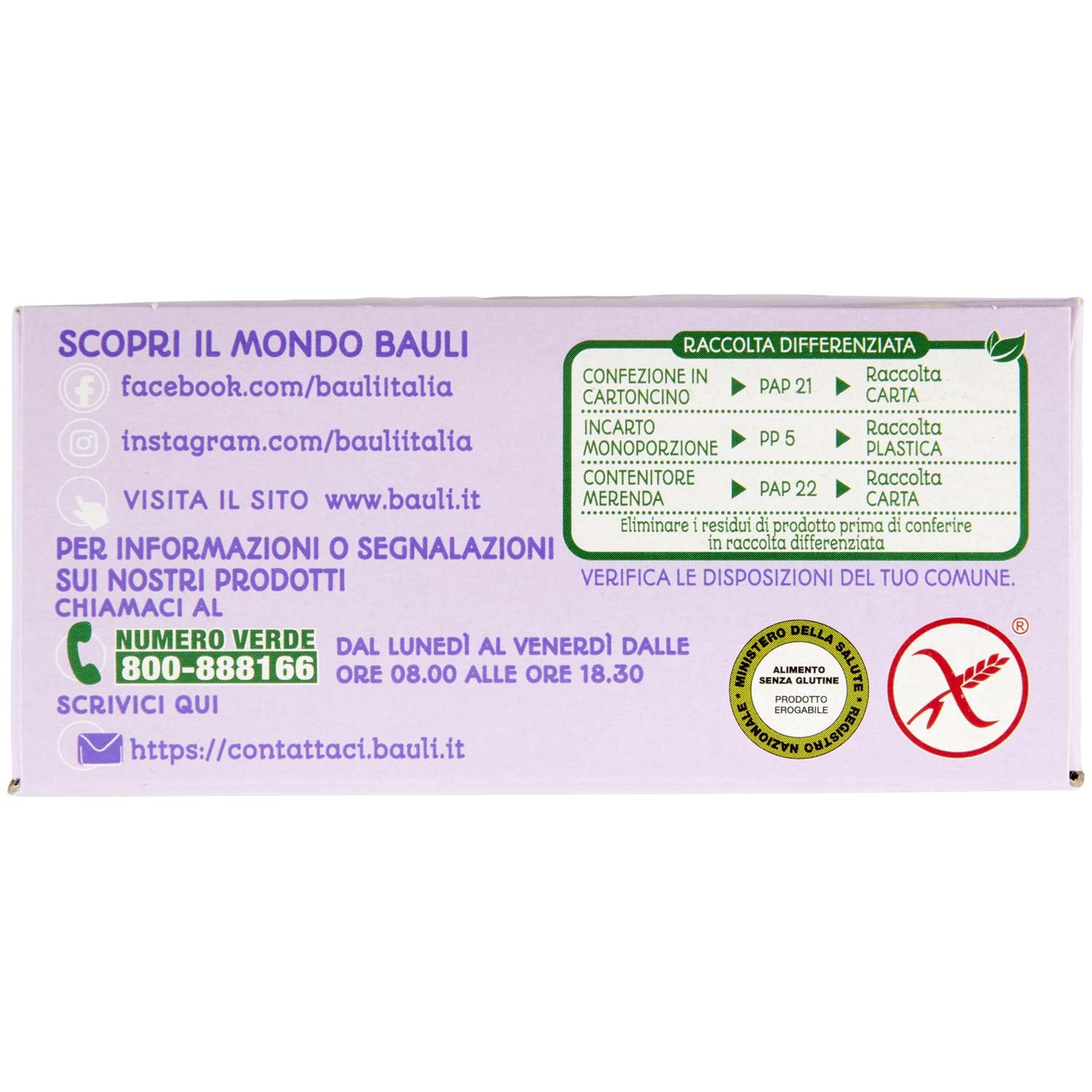 bauli-plumcake-senza-glutine-al-cioccolato-4pz-130g image 7
