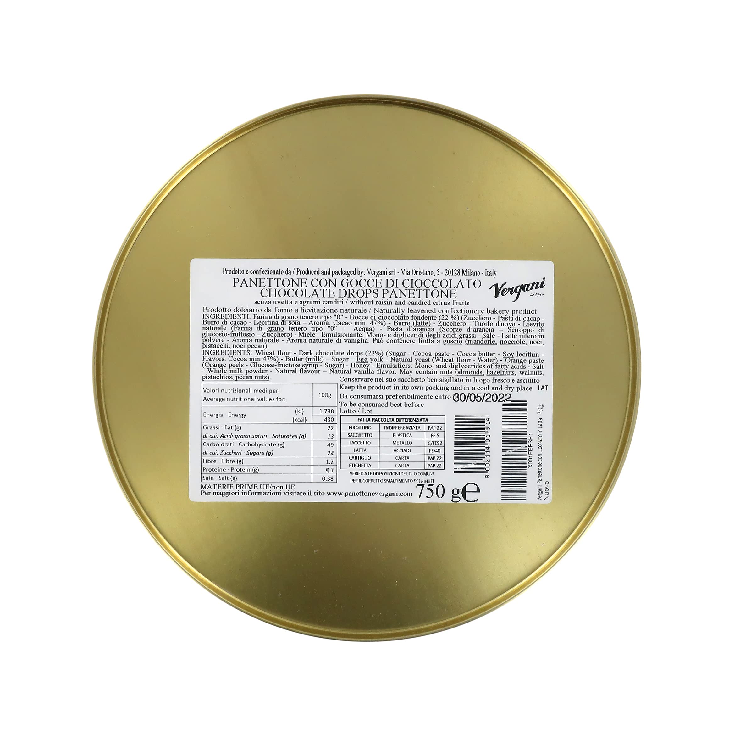 vergani-panettone-cioccolato-750g-in-latta image 5