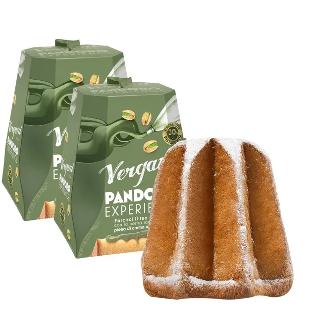 vergani-pandoro-classico-crema-pistacchio-700g-experience-2-pezzi image 1