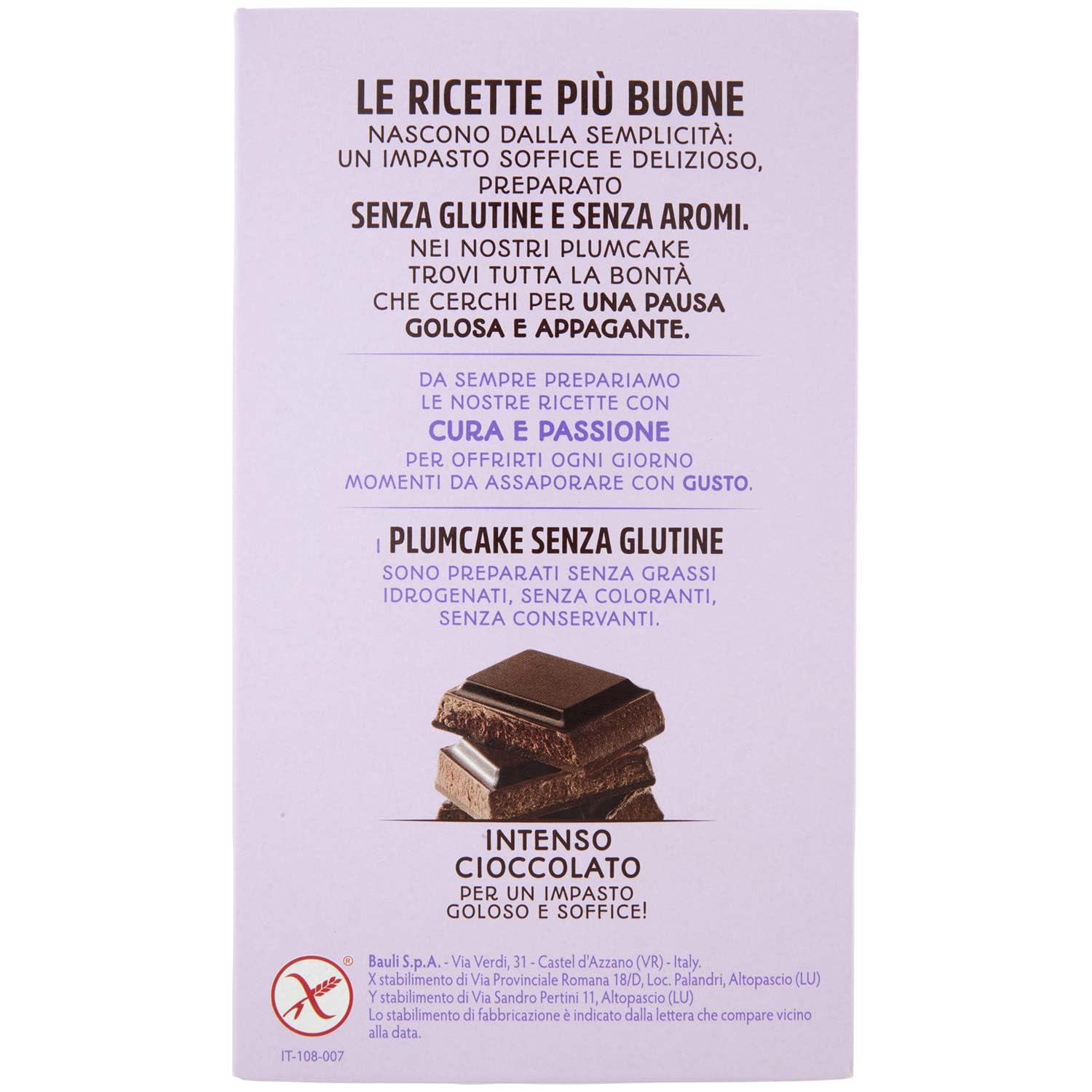 bauli-plumcake-senza-glutine-al-cioccolato-4pz-130g image 3