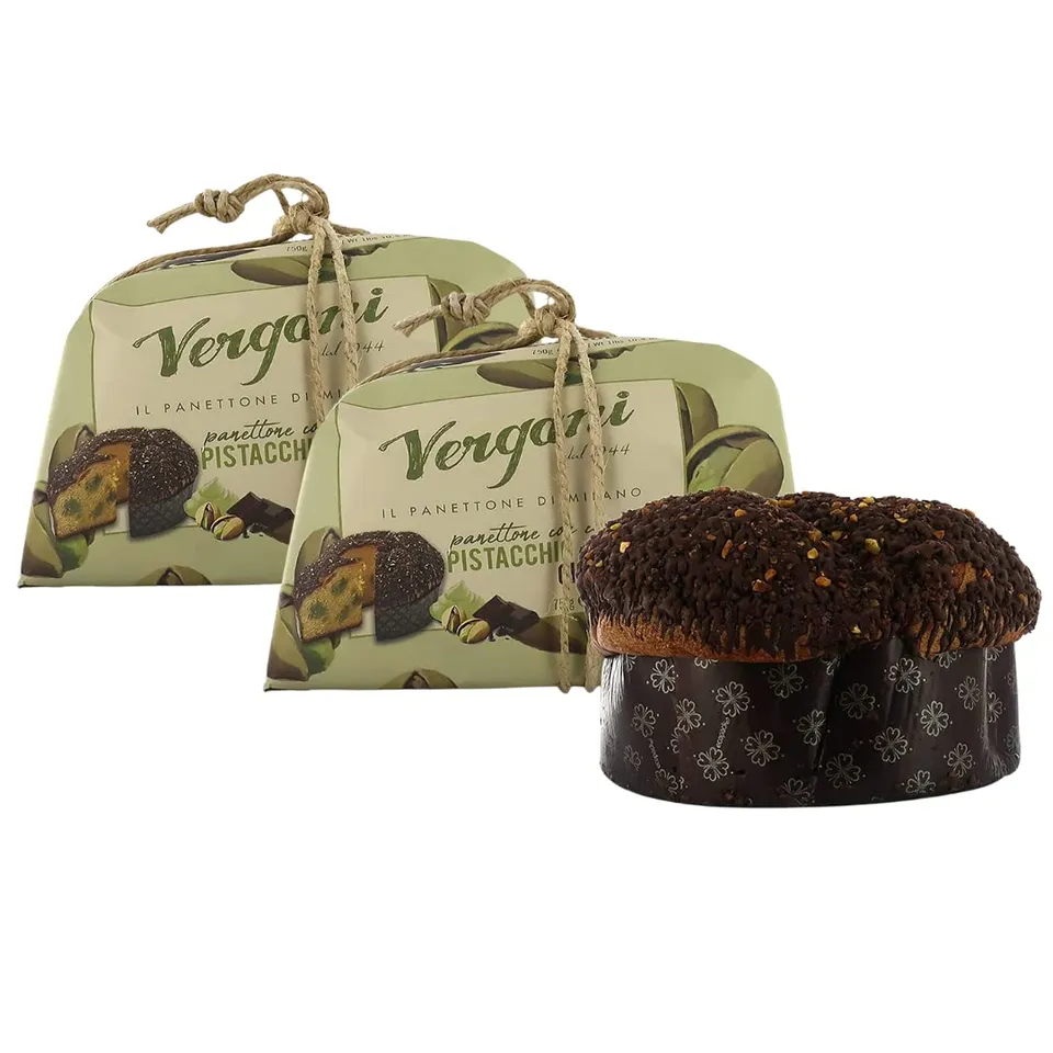 vergani-panettone-pistacchio-cioccolato-750g-gourmet-2-pezzi image 1