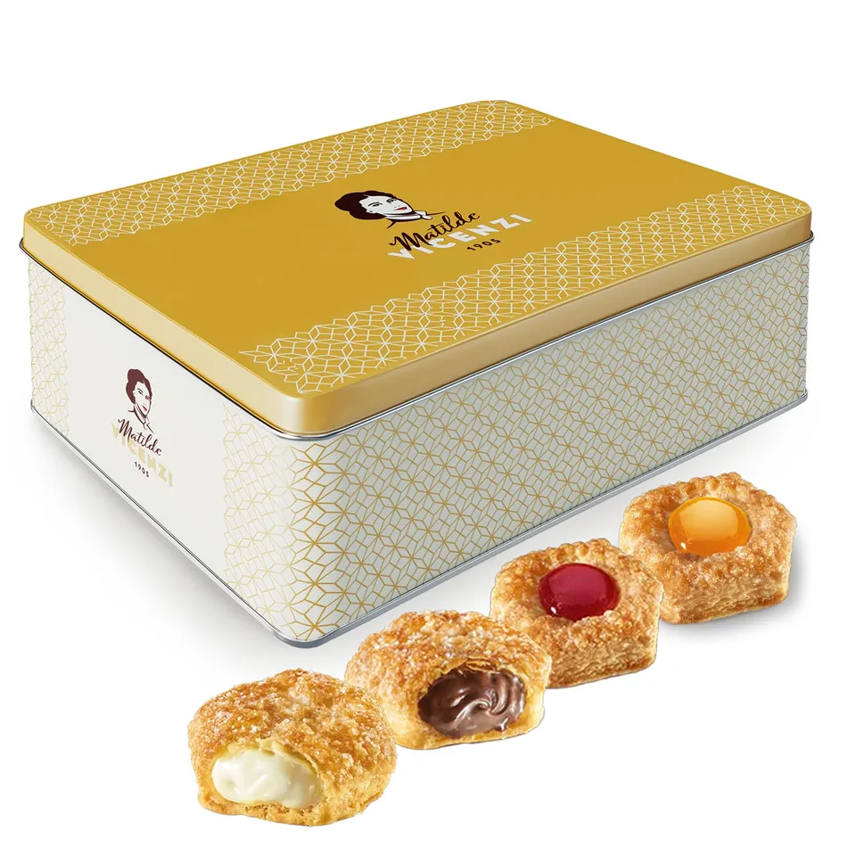 matilde-vicenzi-scatola-latta-millefoglie-mista-375-g image 1