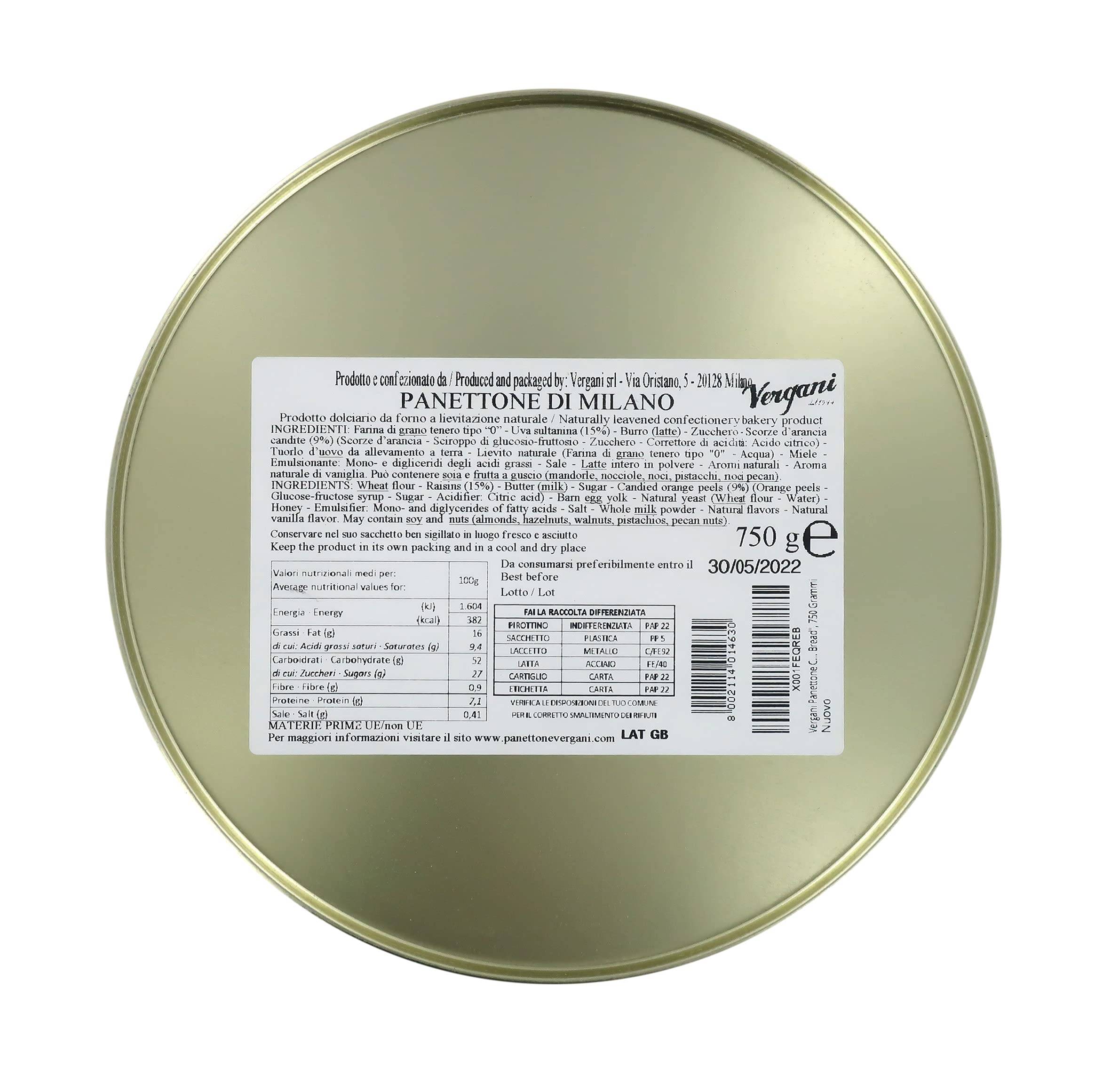 vergani-panettone-classico-ginger-bread-in-scatola-di-latta-750g image 5