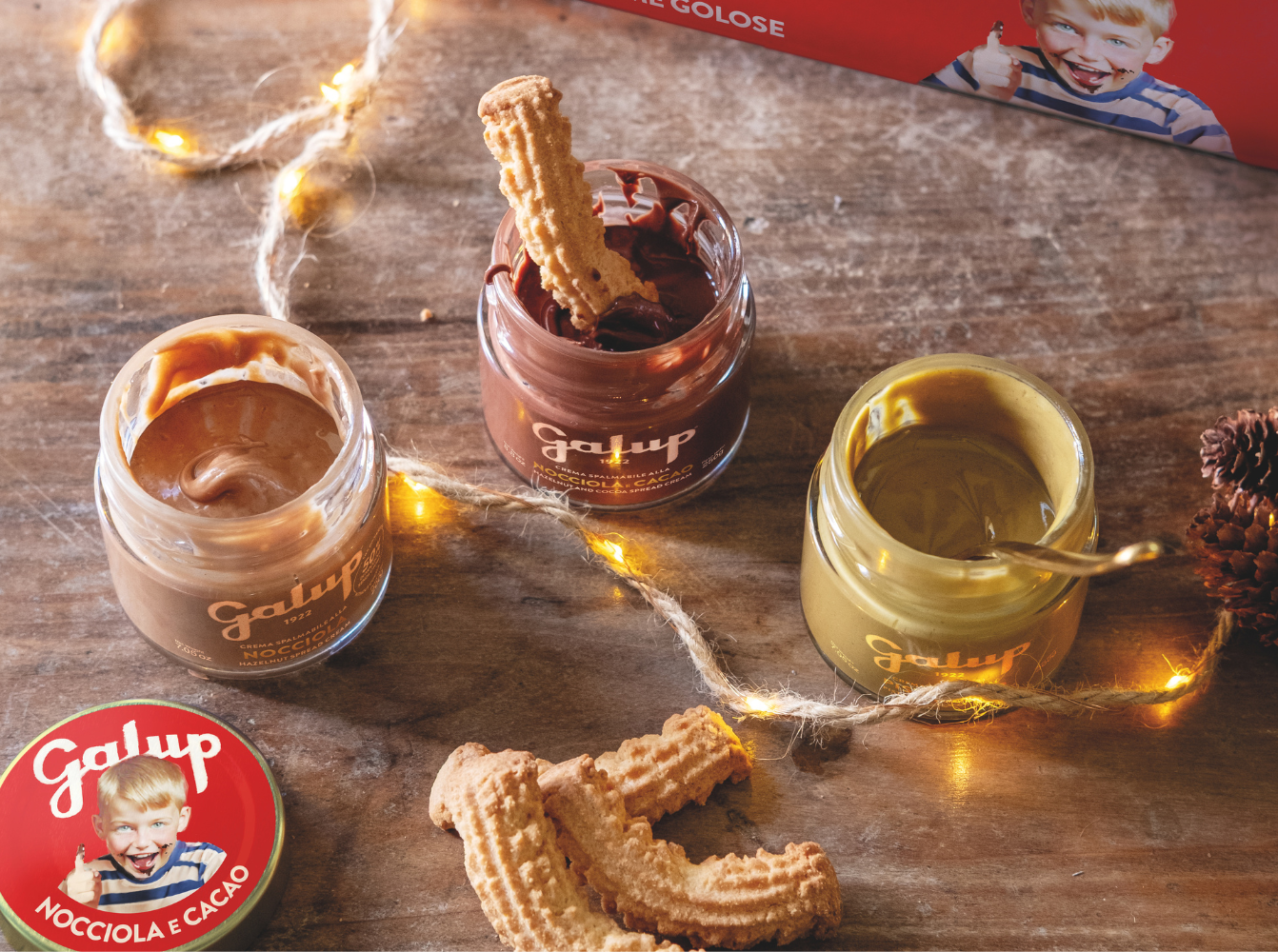 galup-le-creme-mini-240g-pistacchio-nocciola-e-cacao-3x80g image 2