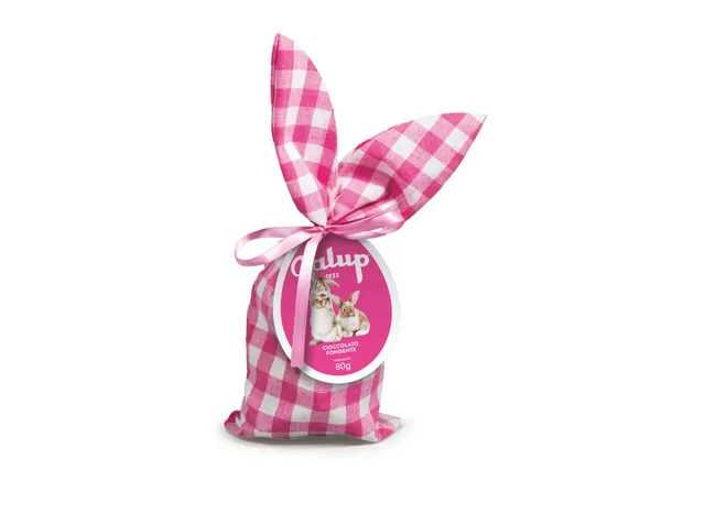 galup-mini-uovo-cioccolato-fondente-in-stoffa-vichy-80g image 1